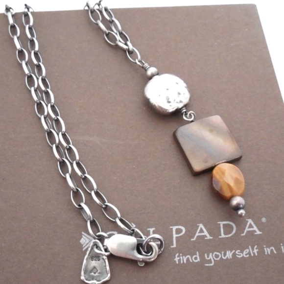 Silpada Vintage .925 Sterling Silver Tiger’s Eye Necklace 16-18”w/extension - Picture 2 of 9